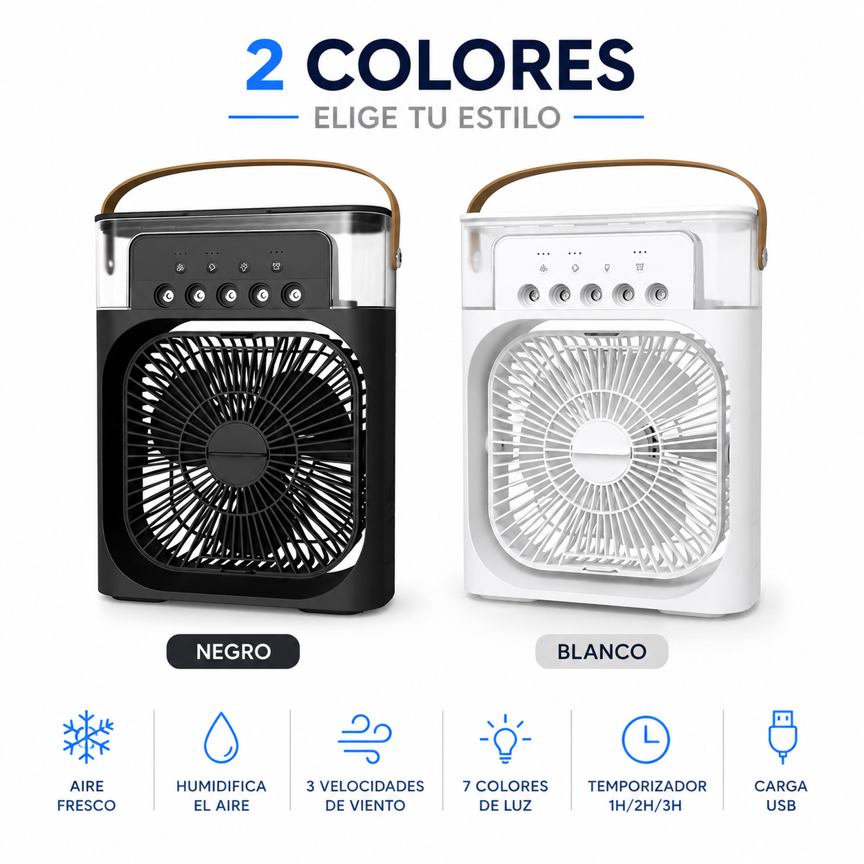 Ventilador portátil con aire frío