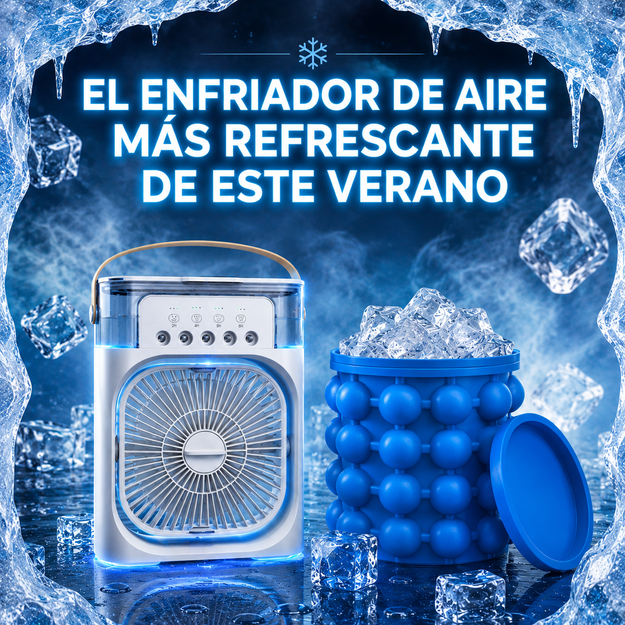 Ventilador portátil con aire frío